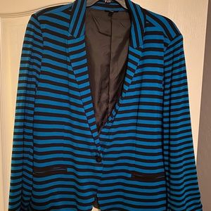 Turquoise & Black Blazer